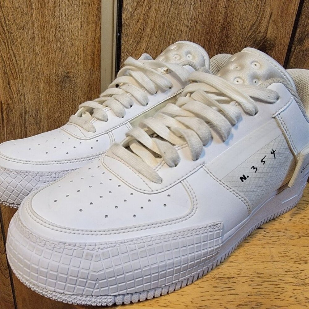 Nike Air Force 1 Low Type 2 Triple CT2584-100 Men White Sneaker Shoes Size US 10 - Picture 10 of 10